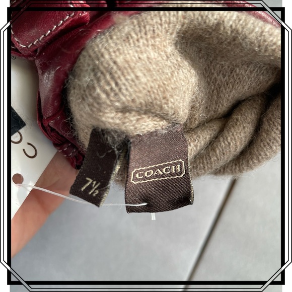 Coach Vintage circa 2000’s all Leather w Cashmere lining sz 7.5 - Picture 5 of 7